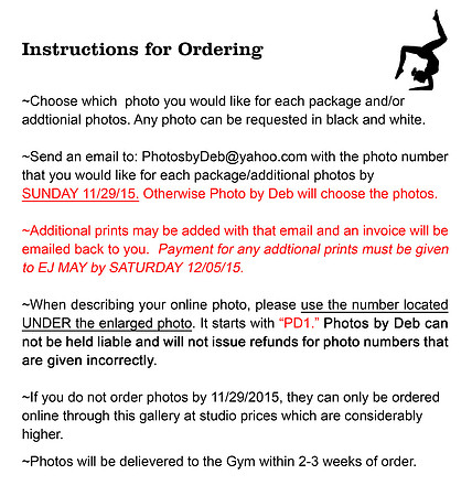 instructions for ordering