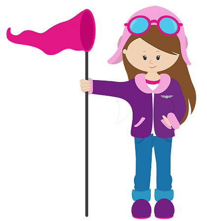 Aviator Girl w flag