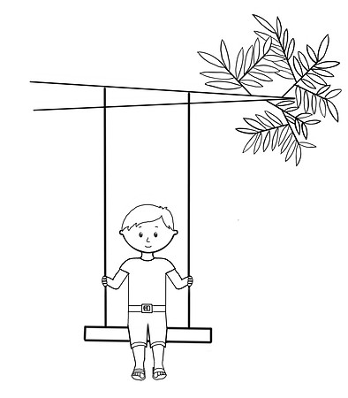 boy on swing