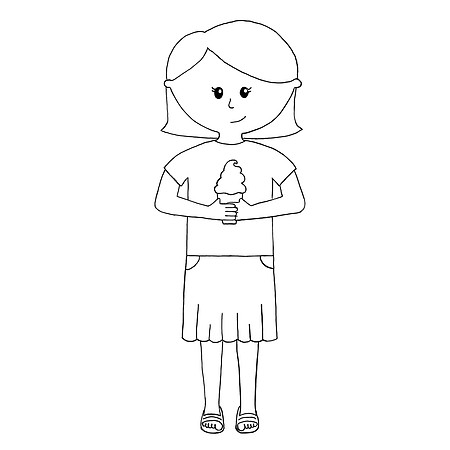 Girl with ice cream
