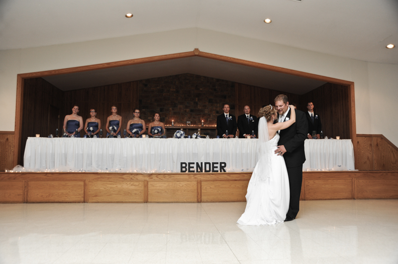 fredericksburg community center reception - bride and groom dancing